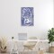 Stupell Industries Chinoiserie Vase on Blue Framed Giclee, design by Hannah Byatt